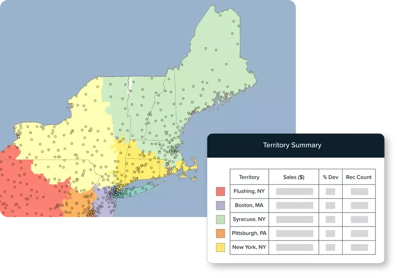 AlignStar optimizer screenshot showing New England and Territory Summary view.