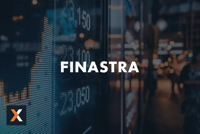 stock market number graphic with Finastra logo